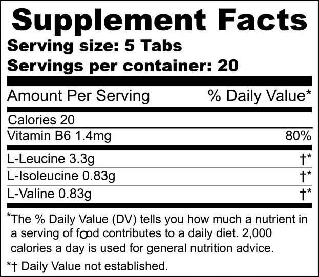 KE BCAA 4:1:1 Supplement Facts